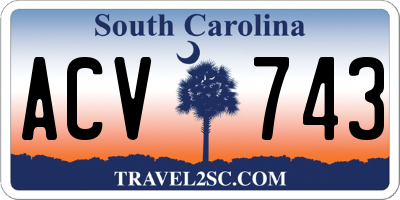 SC license plate ACV743