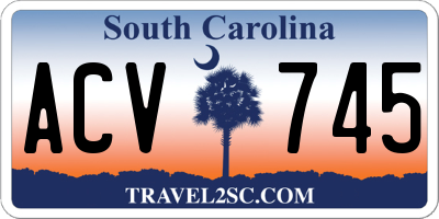 SC license plate ACV745