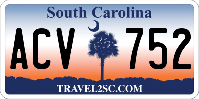SC license plate ACV752