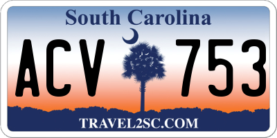 SC license plate ACV753