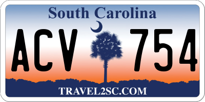 SC license plate ACV754