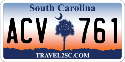SC license plate ACV761