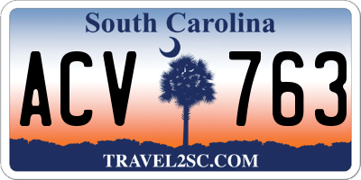 SC license plate ACV763
