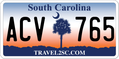 SC license plate ACV765