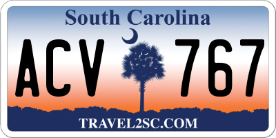 SC license plate ACV767