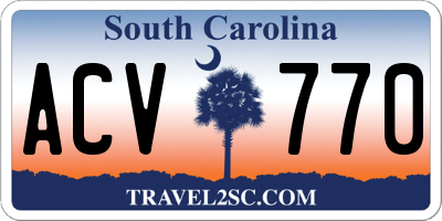 SC license plate ACV770