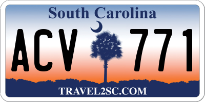 SC license plate ACV771