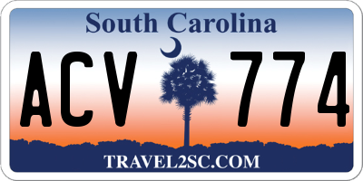 SC license plate ACV774