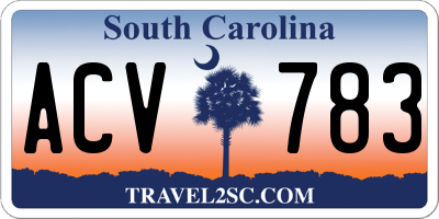 SC license plate ACV783