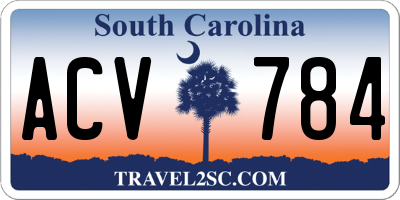 SC license plate ACV784