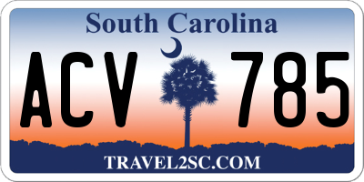 SC license plate ACV785