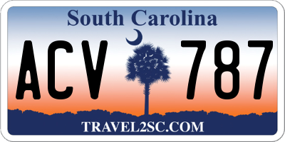 SC license plate ACV787