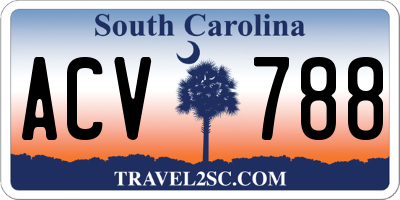 SC license plate ACV788