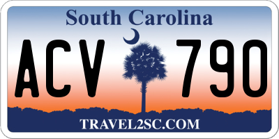 SC license plate ACV790