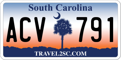 SC license plate ACV791