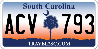 SC license plate ACV793