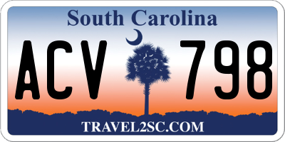 SC license plate ACV798