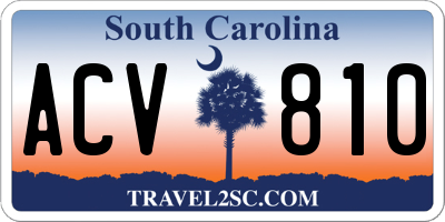 SC license plate ACV810