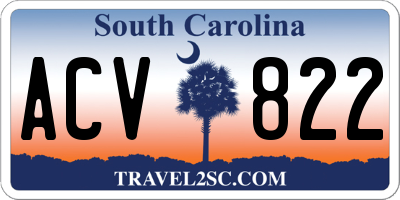 SC license plate ACV822