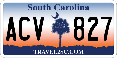 SC license plate ACV827