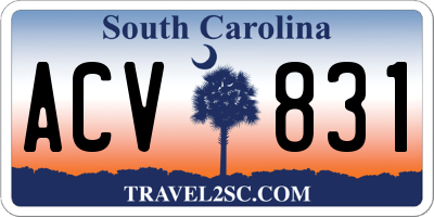 SC license plate ACV831