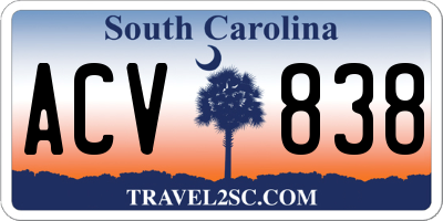 SC license plate ACV838
