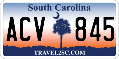 SC license plate ACV845