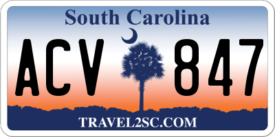SC license plate ACV847