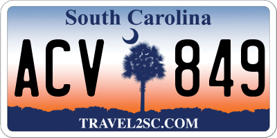 SC license plate ACV849