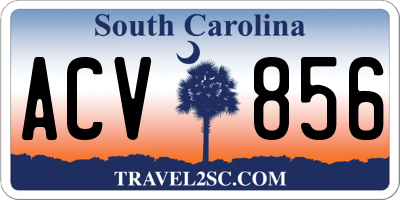 SC license plate ACV856
