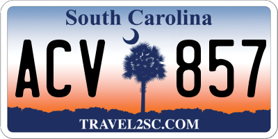 SC license plate ACV857