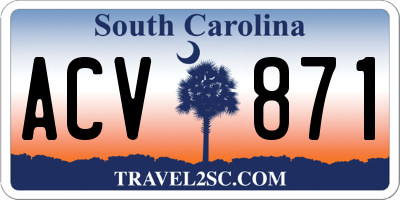 SC license plate ACV871