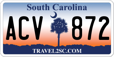 SC license plate ACV872