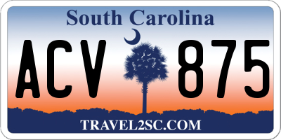 SC license plate ACV875