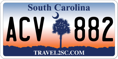 SC license plate ACV882