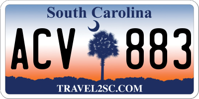 SC license plate ACV883