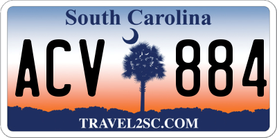 SC license plate ACV884