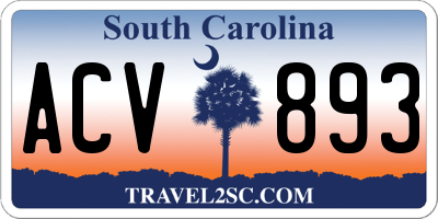 SC license plate ACV893
