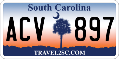 SC license plate ACV897