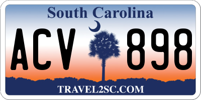 SC license plate ACV898