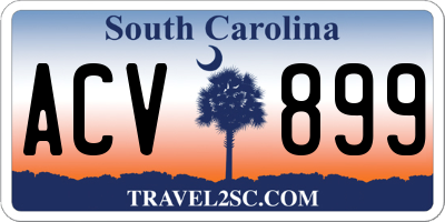 SC license plate ACV899