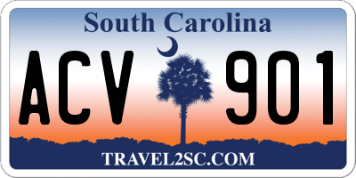 SC license plate ACV901
