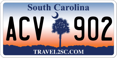SC license plate ACV902