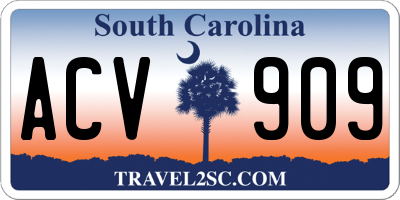 SC license plate ACV909