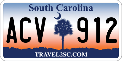 SC license plate ACV912