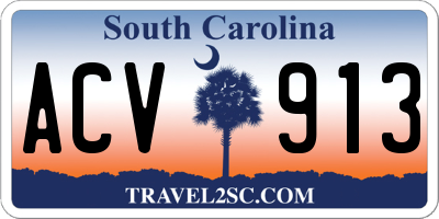 SC license plate ACV913