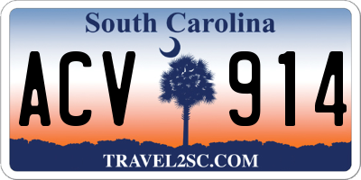 SC license plate ACV914