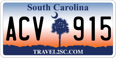 SC license plate ACV915