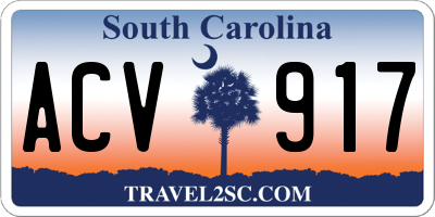 SC license plate ACV917