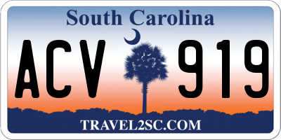 SC license plate ACV919